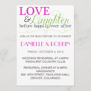Love & Laughter Rehearsal Invitation