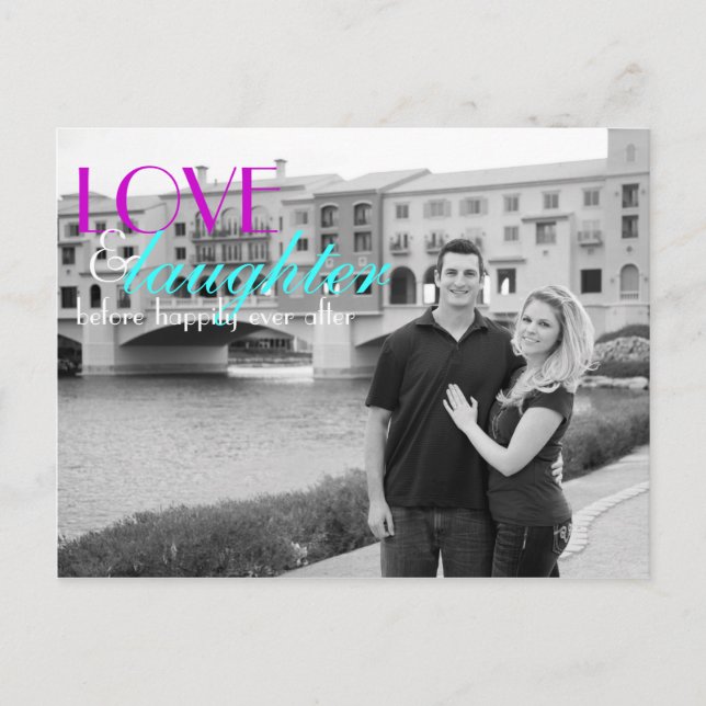 Love & Laughter Rehearsal Invitation (Front)