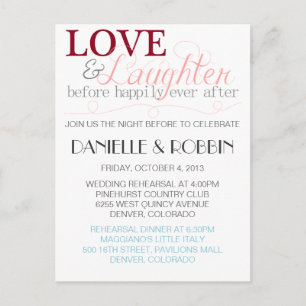 Love & Laughter Rehearsal Invitation