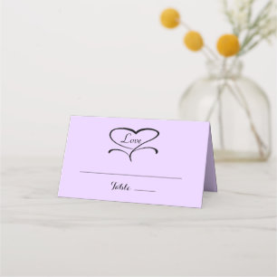 Love Lavendar Folded Placecards