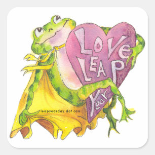 LOVE LEAP YEAR SQUARE STICKER