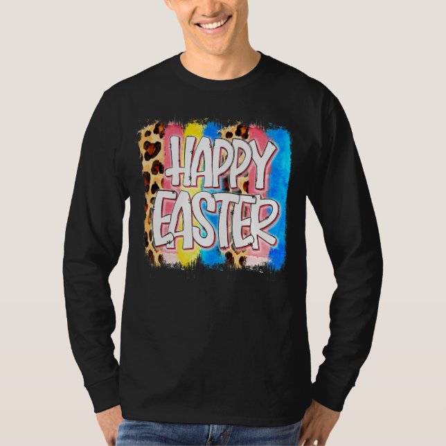 Love Leopard, Happy Easter Bunny Ears T-Shirt (Front)