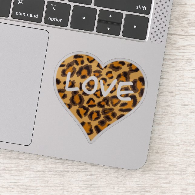 Love | leopard pattern heart design | cheetah  (Detail)