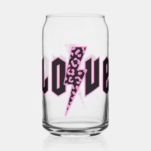 Love Leopard Print Lightning V2 Can Glass