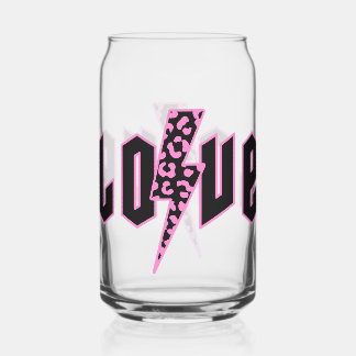 Love Leopard Print Lightning V2 Can Glass
