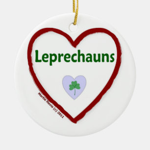 Love Leprechauns Ceramic Tree Decoration
