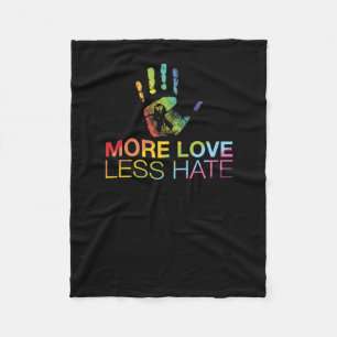 Love Less Hate Fleece Blanket