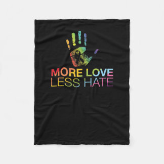 Love Less Hate Fleece Blanket