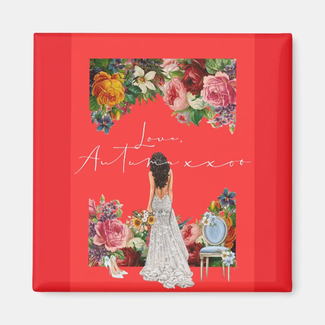 Love Letter Design - Love, Autumn xxoo Magnet (Front)