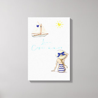Love Letter Design - Love, Capri xxoo Canvas Print