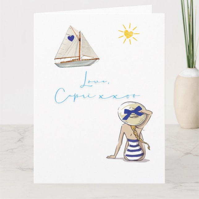 Love Letter Design - Love, Capri xxoo Card (Front)