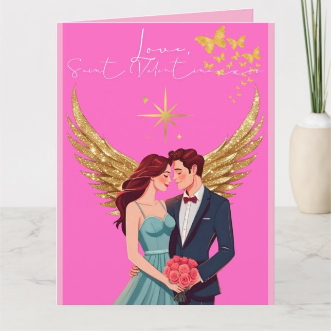 Love Letter Design - Love, Saint Valentine xxoo Card (Front)