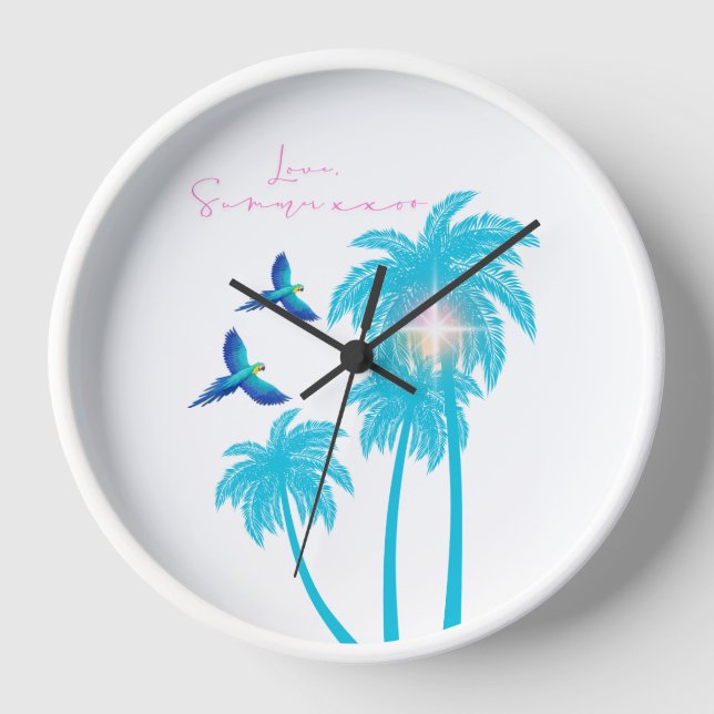 Love Letter Design - Love, Summer xxoo Clock (Front)