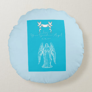Love Letter Design - Love, Your Guardian Angelxxoo Round Cushion