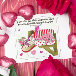 Love Letter from Christ Inspirational Postcard