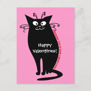 Love letter from my cat holiday postcard