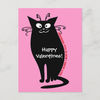 Love letter from my cat holiday postcard