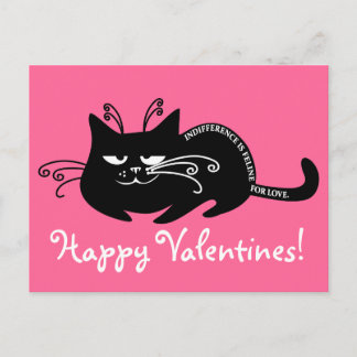 Love letter from my cat: speaking feline language holiday postcard