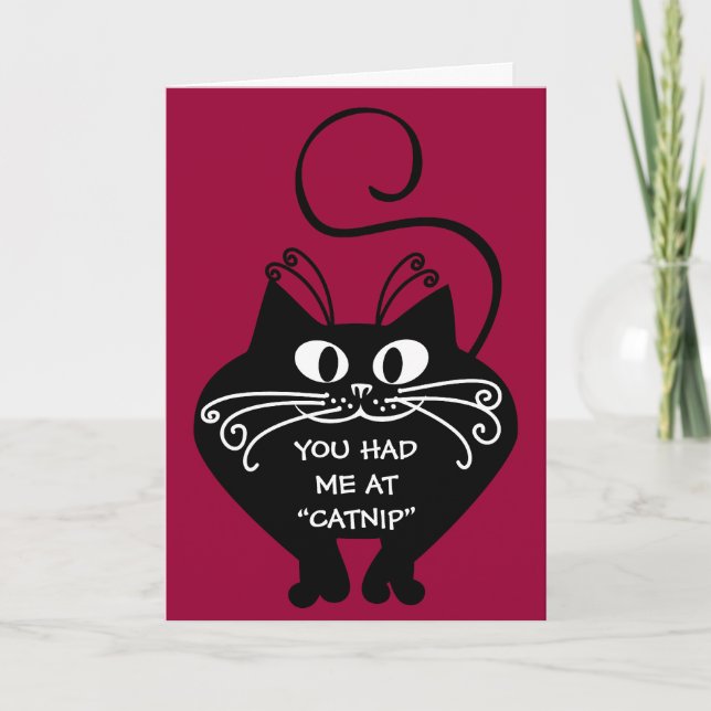Love letter from my cat: you can buy my love holiday card (Front)