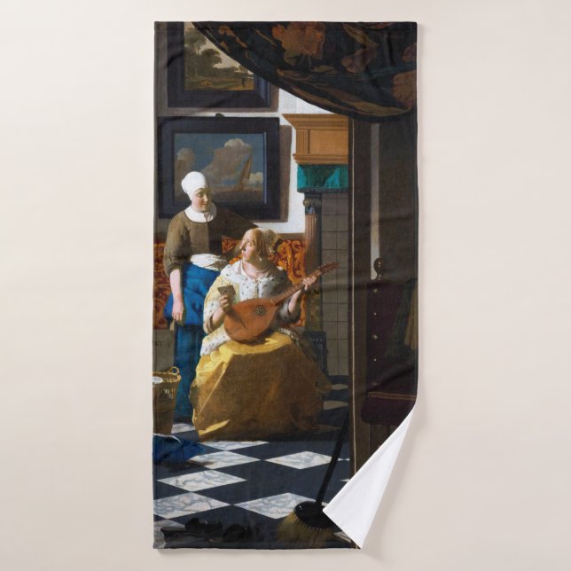 Love Letter, Johannes Vermeer Bath Towel (Bath Towel)