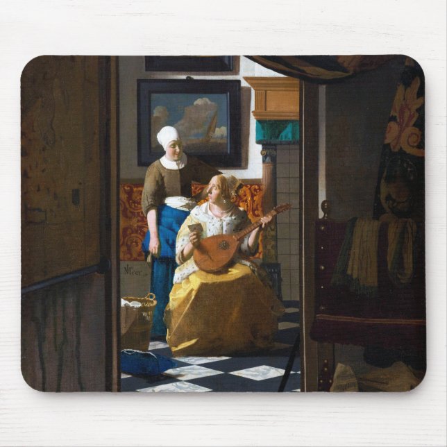 Love Letter, Johannes Vermeer Mouse Mat (Front)