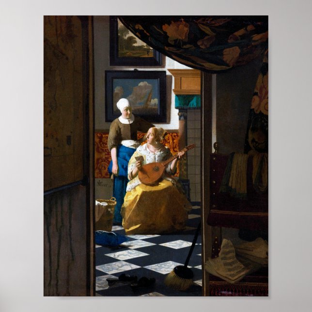 Love Letter, Johannes Vermeer Poster (Front)
