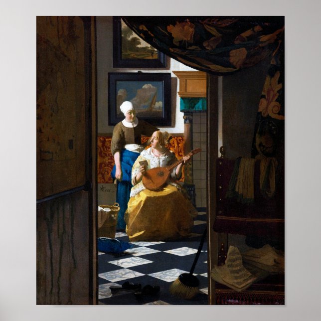 Love Letter, Johannes Vermeer Poster (Front)