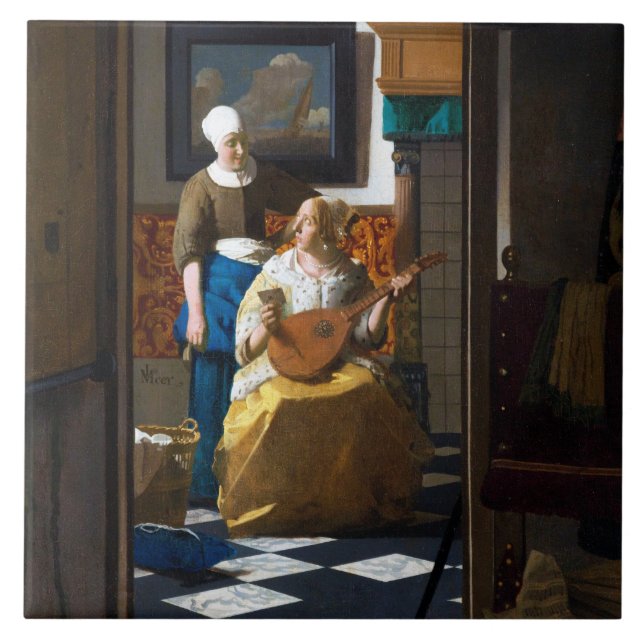 Love Letter, Johannes Vermeer Tile (Front)