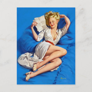 Love Letter Pin Up Postcard