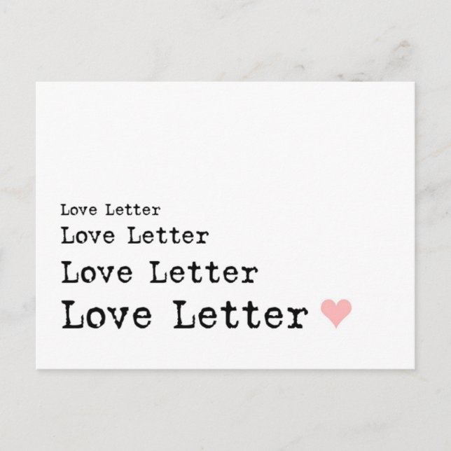 Love Letter Postcard (Front)