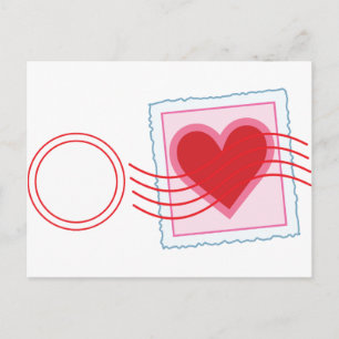 Love Letter Stamp Postcard