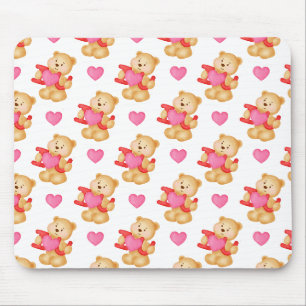 Love Letter Teddy Bear Mouse Mat