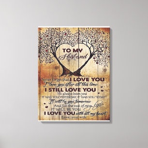 Love Letter To Husband   Special Gift For Man   Canvas Print