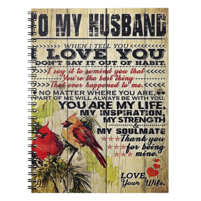 Love Letter To Husband | Special Gift For Man | Notebook (Front)