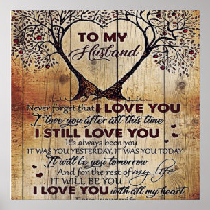 Love Letter To Husband   Special Gift For Man   Poster