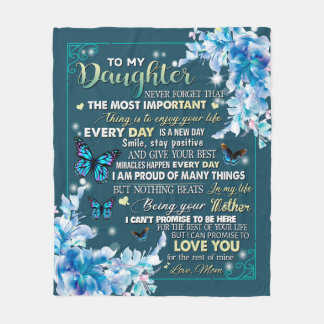 Love Letter To My Daughter From Mum Birthday Gift Fleece Blanket