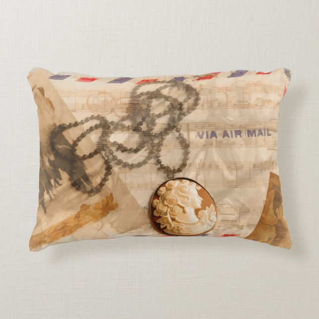 Love letter vintage decorative cushion (Front)