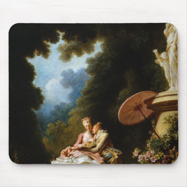 Love Letters by Jean Honore Fragonard Mouse Mat (Front)