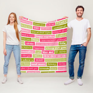Love Letters  Fleece Blanket