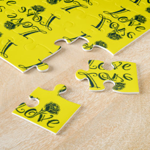 Love Letters: Fusion of Typography and Nature Jigsaw Puzzle