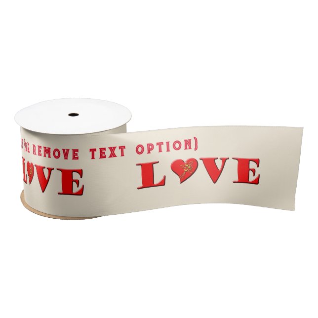 LOVE Letters ( L♥VE) Valentine's Day Satin Ribbon (Spool)