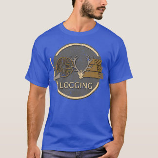 LOVE Letters Logging Logger Axe Wood Logging Truck T-Shirt