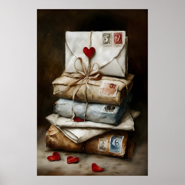 Love Letters Printable Wall Art – Vintage Romantic (Front)