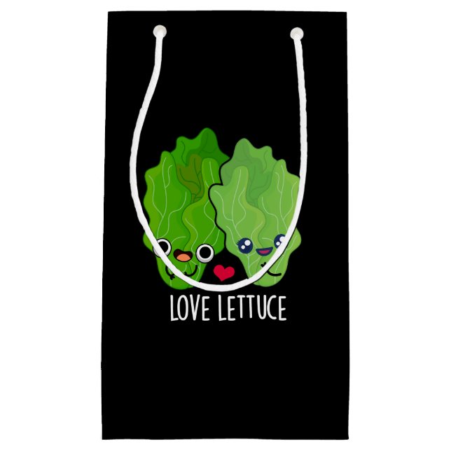 Love Lettuce Funny Veggie Pun  Small Gift Bag (Front)