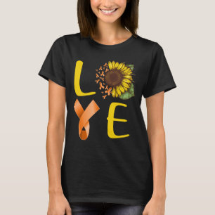 love leukaemia ribbon sunflower T-Shirt