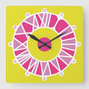 LOVE LEX CLASSIC NEW COLORS BY MASANSER SQUARE WALL CLOCK