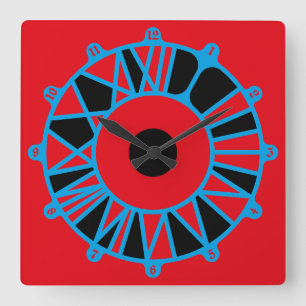 LOVE LEX CLASSIC NEW COLORS BY MASANSER SQUARE WALL CLOCK