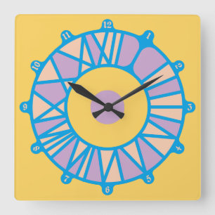 LOVE LEX CLASSIC NEW COLORS BY MASANSER SQUARE WALL CLOCK