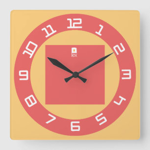 LOVE LEX REDREEN BY MASANSER SQUARE WALL CLOCK