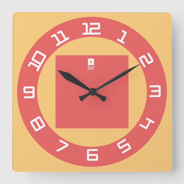 LOVE LEX REDREEN BY MASANSER SQUARE WALL CLOCK (Front)